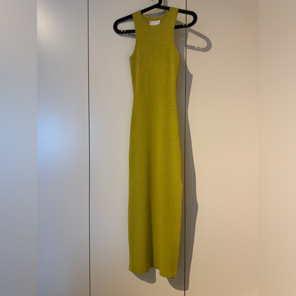 Knitted racer midi dress